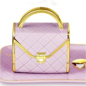 Quilted Lilac Coffee Mug / Plate & Spoon